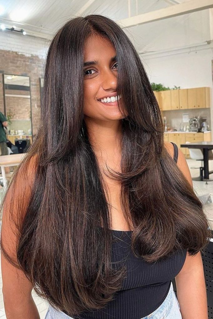 90s Blowout Layers With Face Frame