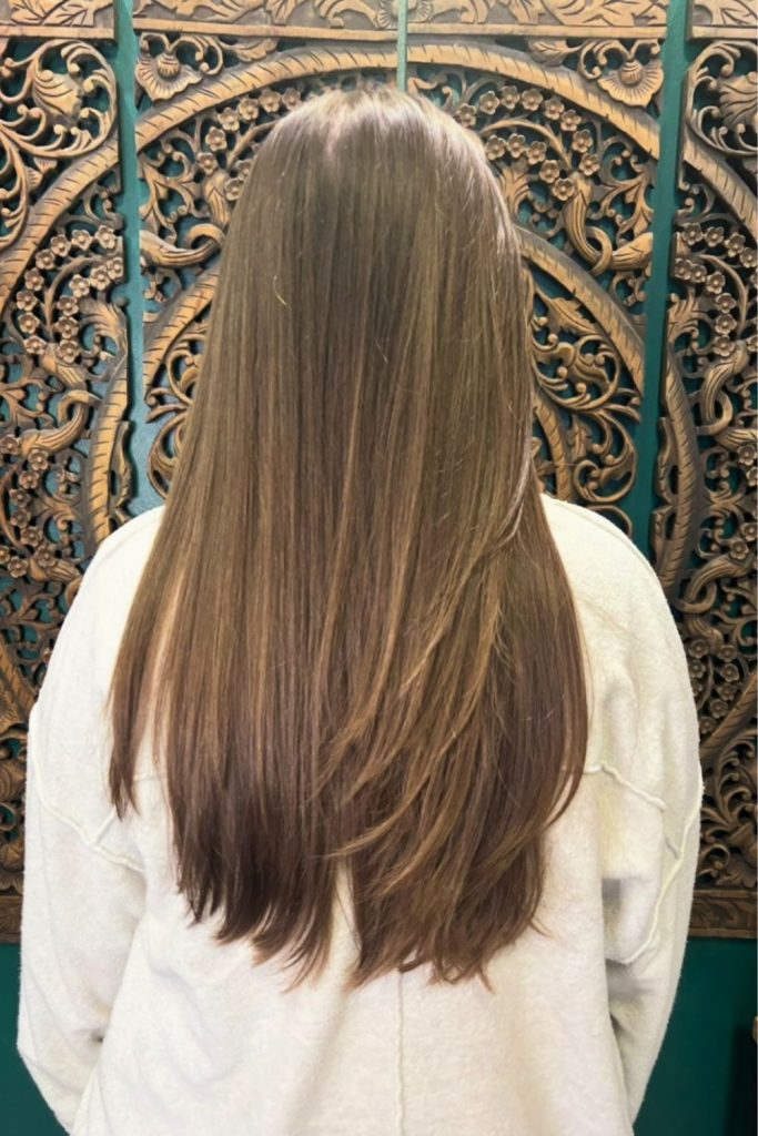 Long Straight Layers With Face Framing