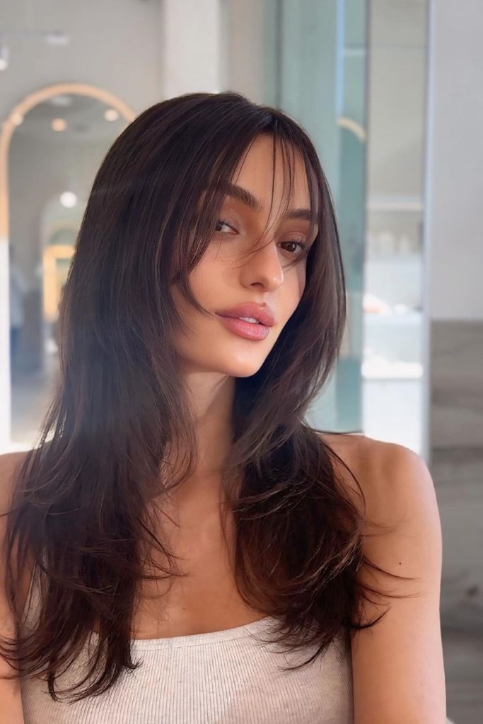 Wispy Face-Framing Layers for Long Hair
