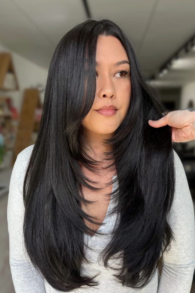 Choppy Layers for Medium-Long Hair