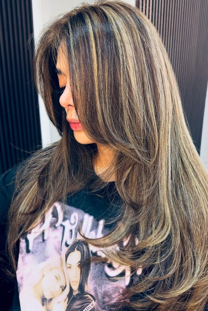 Curtain Bangs with Layers