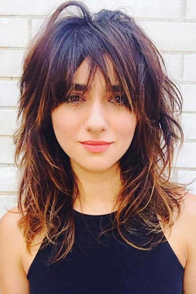Long Shaggy Bob With Tousled Layers
