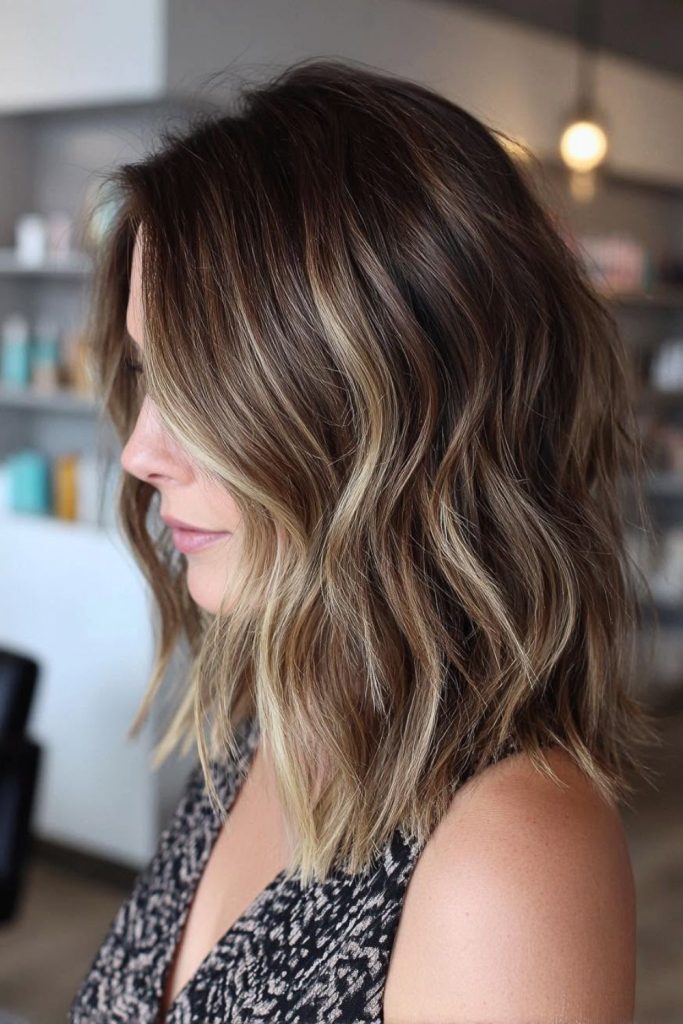 Wavy Long Layered Bob Haircut