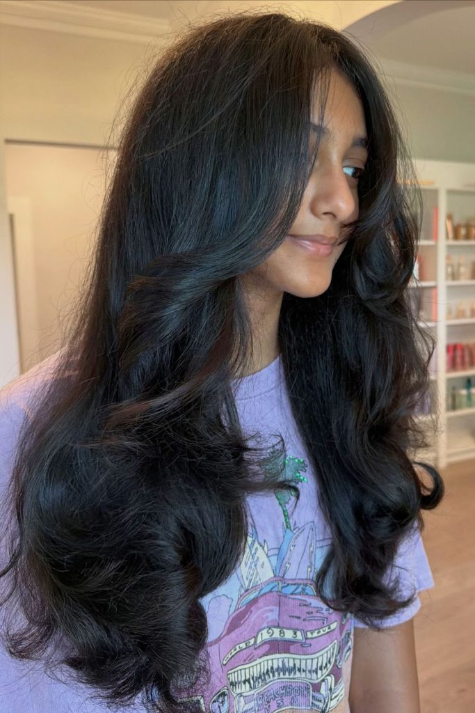 Classic Butterfly Haircut for Long Hair