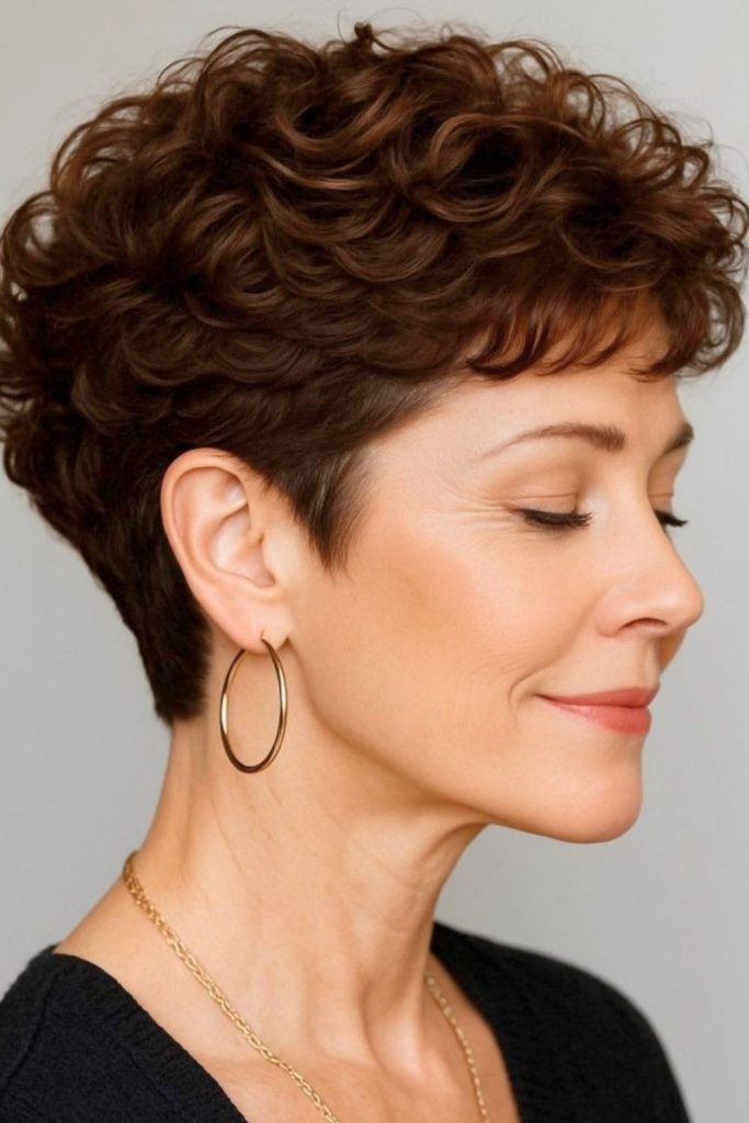 Curly Pixie Cut for Fine Hair