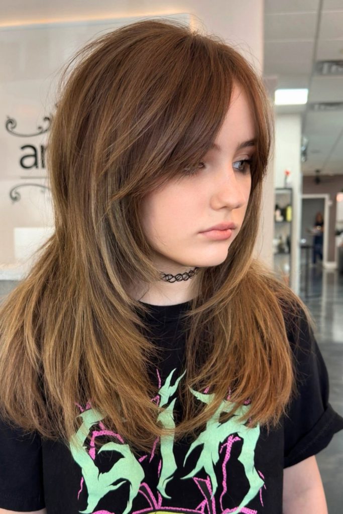 Long Shag Without Bangs