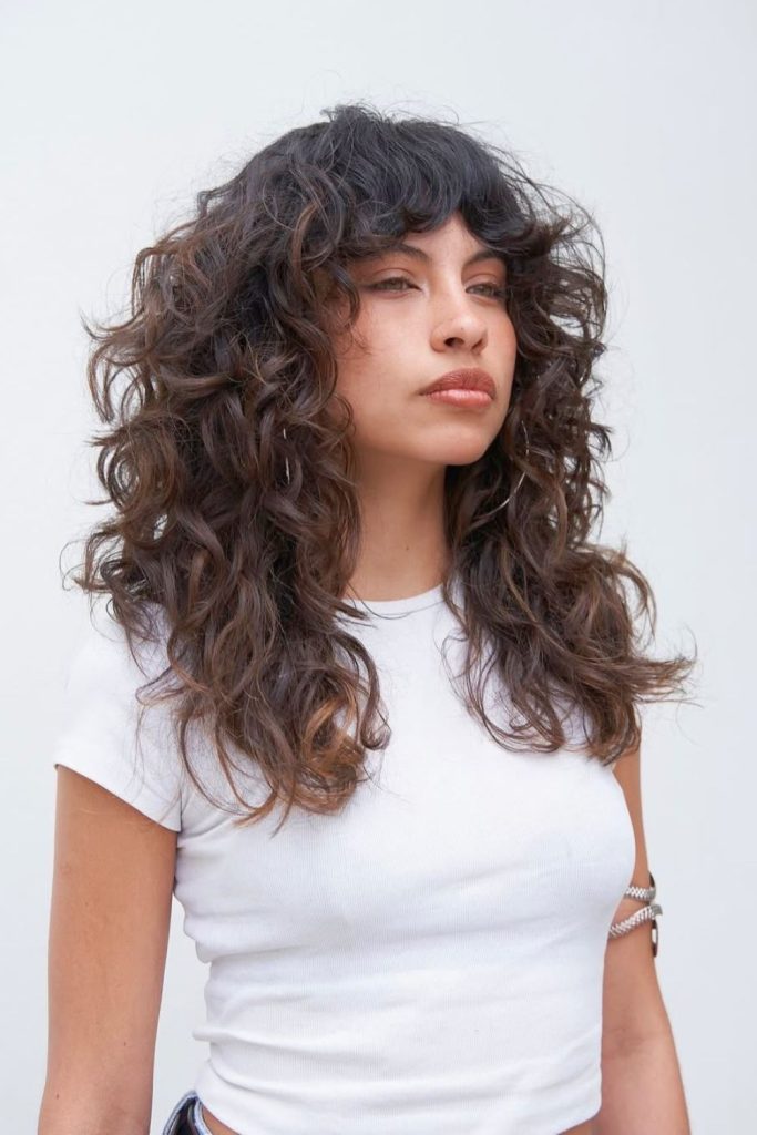 Medium Curly Wolf Cut