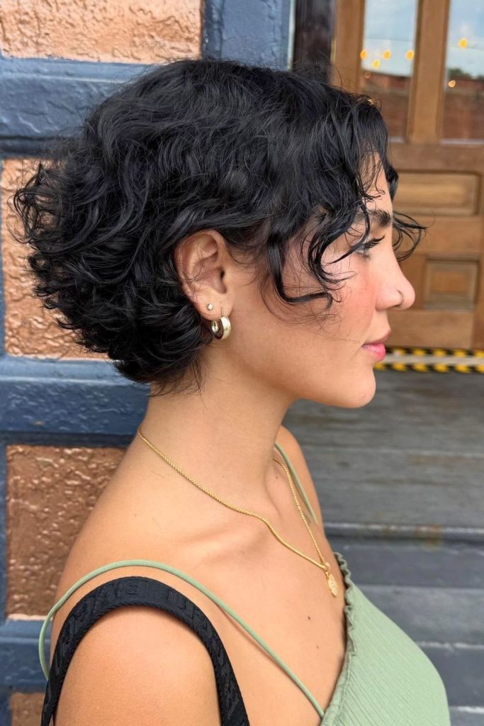 Shaggy Curly Pixie Cut
