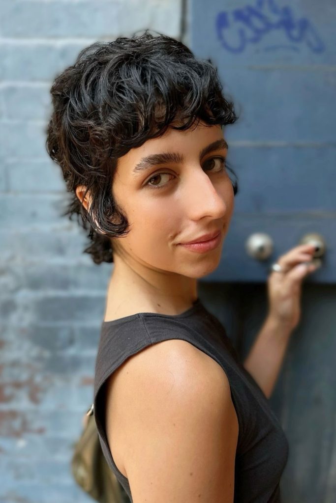Short Curly Bixie Cut