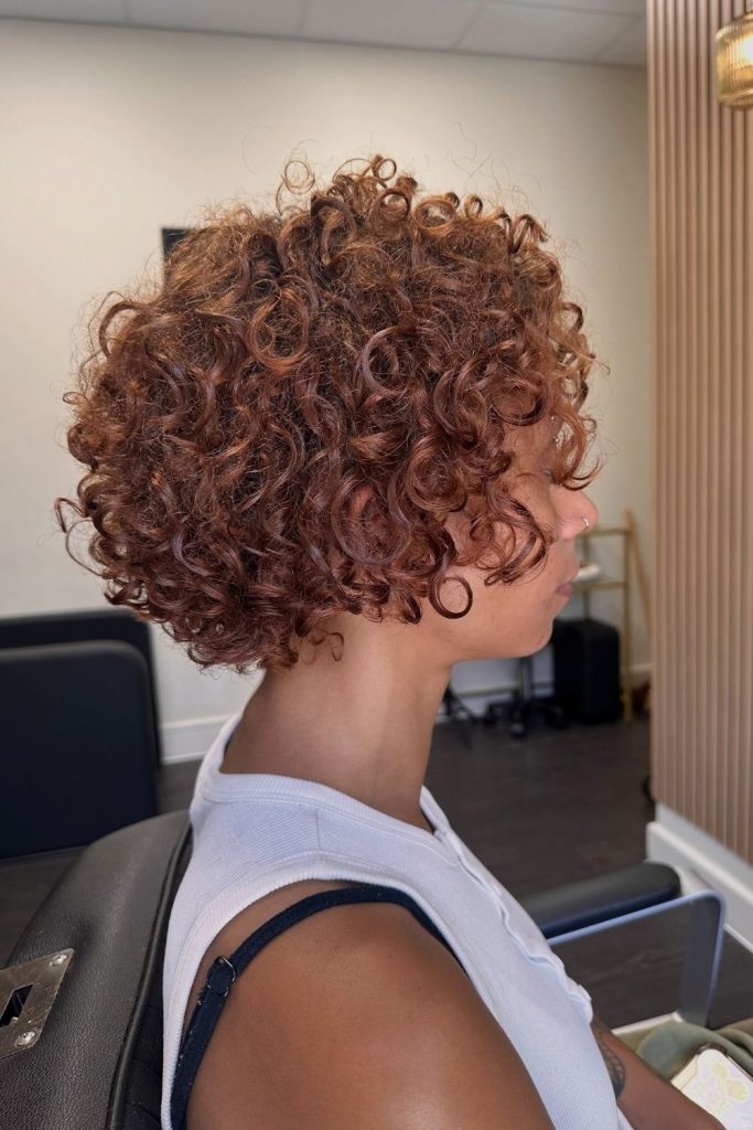 Short Layered Curly Bob