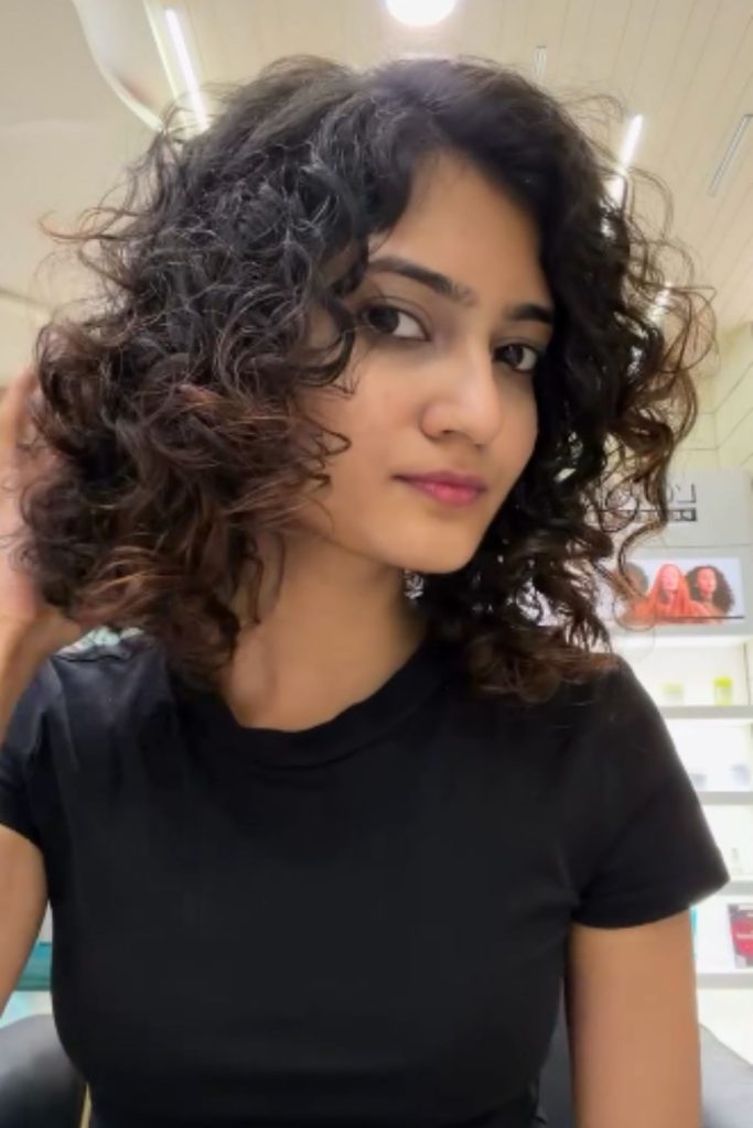 Short Layered Wavy Curly Haircut