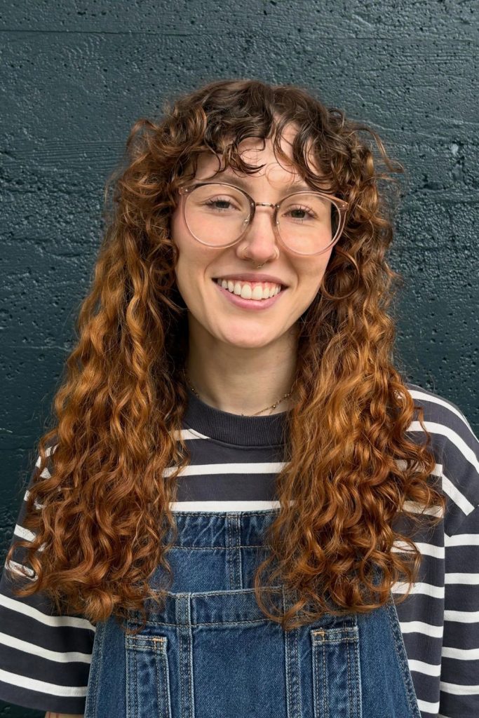 Thick Curly Hair With Bangs