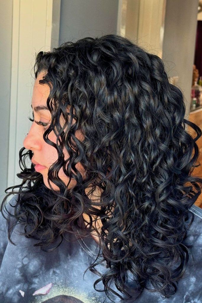 Wavy Curly Medium Haircut